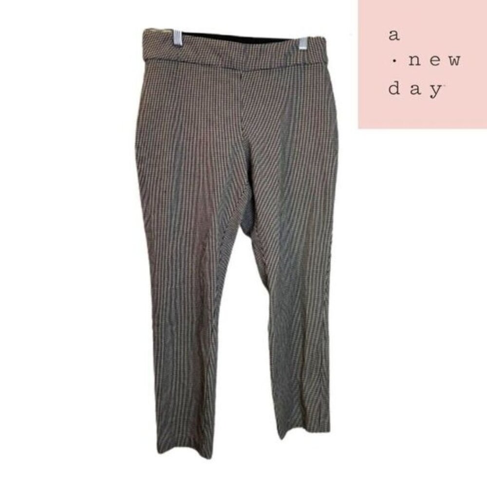 A New Day Women's Houndstooth Print High-Rise‎ Skinny Ankle Pants